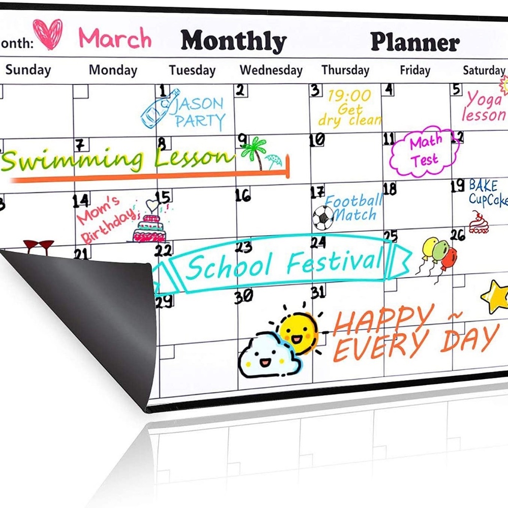 Dry Erase Magnetic Fridge Calendar